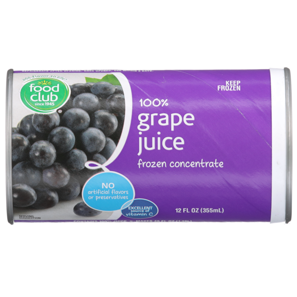 Juice & Nectars Food Club 100% Grape Juice Frozen Concentrate hero