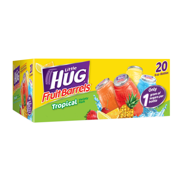 Juice & Nectars Little Hug Fruit Barrels, Tropical Variety Pack hero