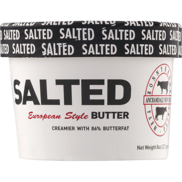 Butter Ronnybrook Farm Salted European Style Butter hero