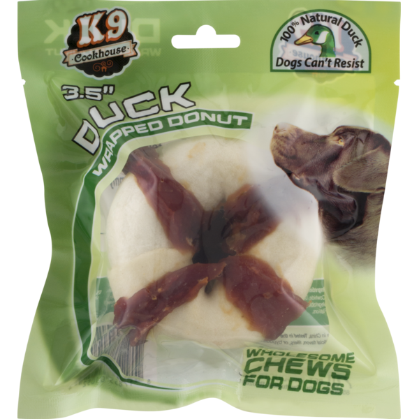 Dog Food & Care K9 Cookhouse 3.5" Duck Wrapped Donut hero