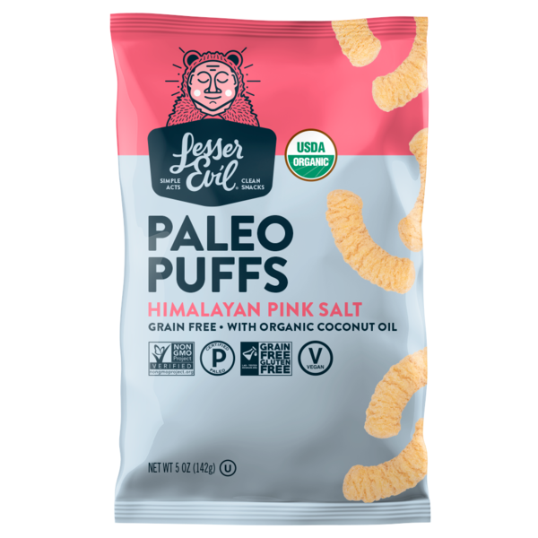 Chips & Pretzels LesserEvil Paleo Puffs, Himalayan Pink Salt hero