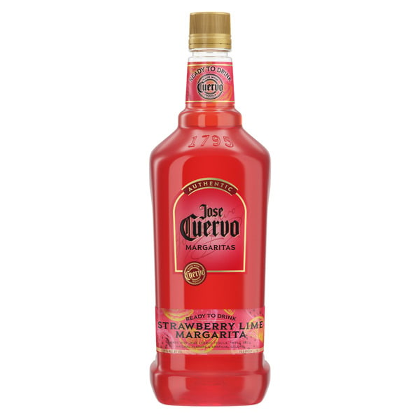 Pre-Mixed Cocktails Jose Cuervo Authentic Margarita Strawberry Lime Cocktail hero