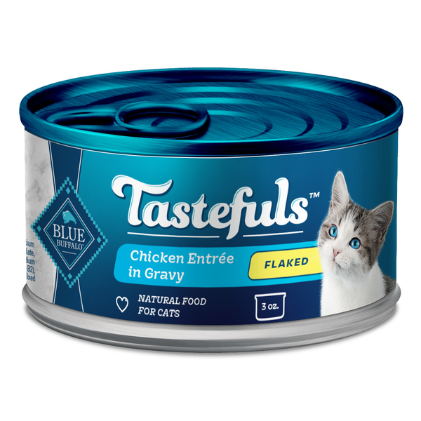 Cat Food & Care Blue Buffalo Tastefuls Natural Wet Food for Adult Cats, Flaked Chicken Entrée in Gravy hero