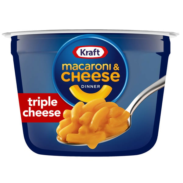 Instant Foods Kraft Triple Cheese Mac & Cheese Easy Microwavable Dinner hero