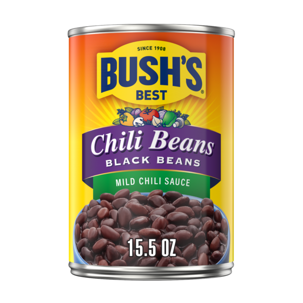 Canned Meals & Beans Bush's Best Black Beans in a Mild Chili Sauce hero