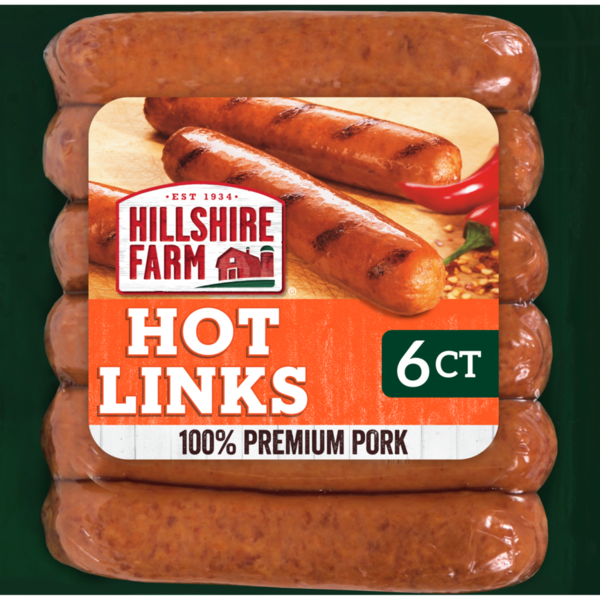 Hot Dogs, Bacon & Sausage Hillshire Farm Hot Links Smoked Sausage hero