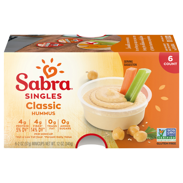 Fresh Dips & Tapenades Sabra Singles Classic Hummus hero