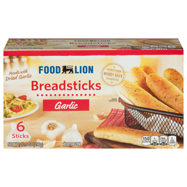 Frozen Breads & Doughs Food Lion Breadsticks, Garlic hero