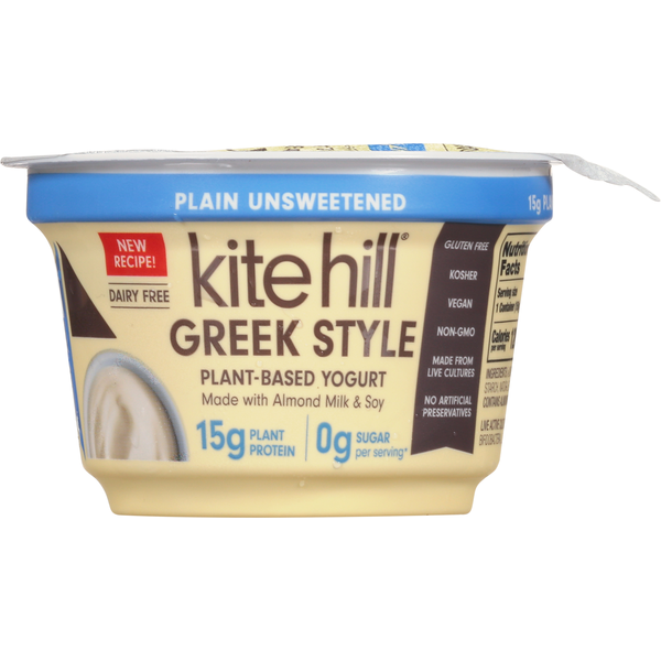 Kite Hill Yogurt, Plant-Based, Greek Style, Plain, Unsweetened hero