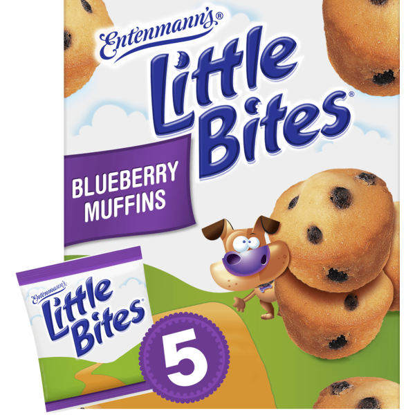 Cookies & Cakes Entenmann's Little Bites, 5 packs, Blueberry Mini Muffins Muffins hero