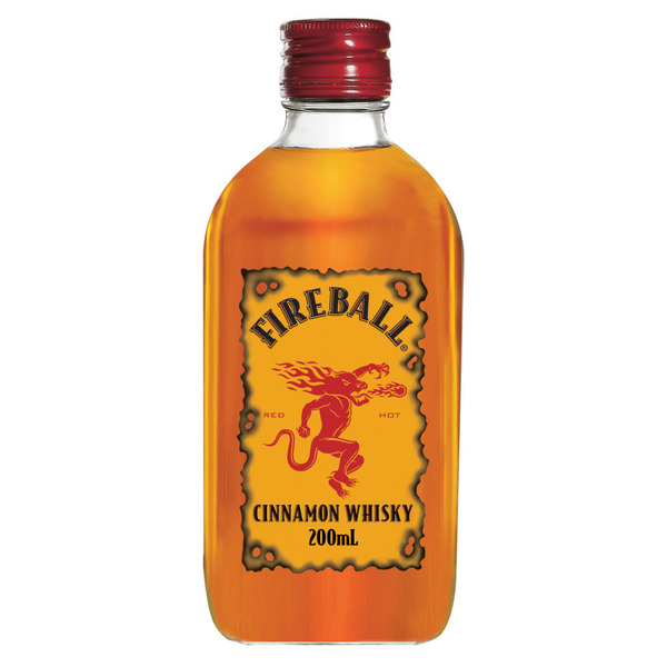 Whiskey Fireball Cinnamon Whiskey, 200ml Plastic Bottle hero