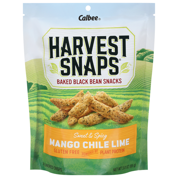 Chips & Pretzels Harvest Snaps Black Bean Snacks, Baked, Mango Chile Lime hero