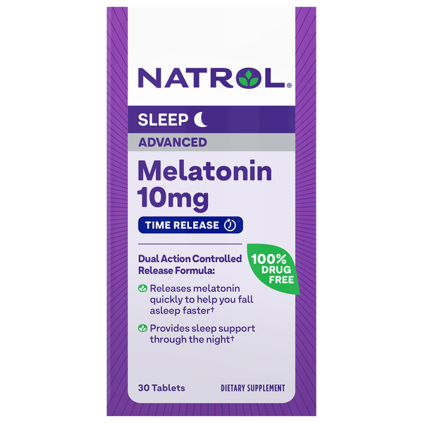 Vitamins & Supplements Natrol Melatonin, Sleep, Advanced, Time Release, 10 mg, Tablets hero