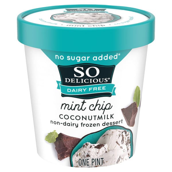 Ice Cream & Ice So Delicious Dairy Free Coconutmilk No Sugar Added Mint Chip Frozen Dessert hero