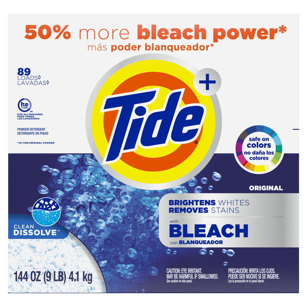 Laundry Tide plus Bleach Powder Laundry Detergent, Original, 80 loads hero