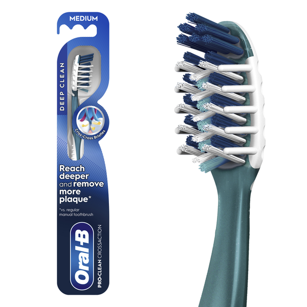 Oral Hygiene Oral-B Pro Clean Cross Action Toothbrush, Medium, 1 Count hero