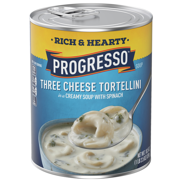 Soup, Broth & Bouillon Progresso Soup, Three Cheese Tortellini hero