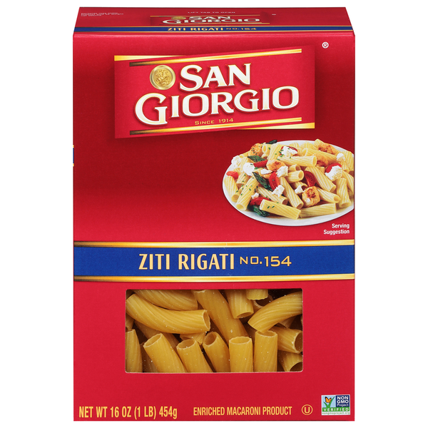 Dry Pasta San Giorgio Ziti Rigati, No. 154 hero