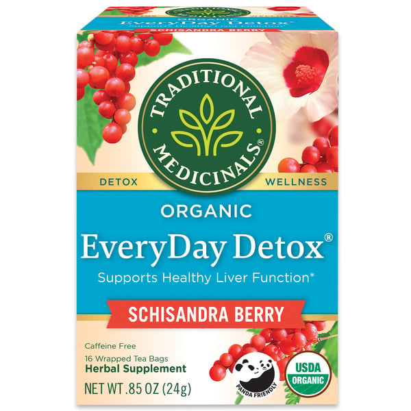 Tea Traditional Medicinals Organic EveryDay Detox Schisandra Berry, Caffeine Free Herbal Tea hero