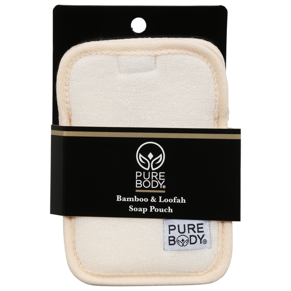 Adult Care Pure Body Soap Pouch, Bamboo & Loofah hero