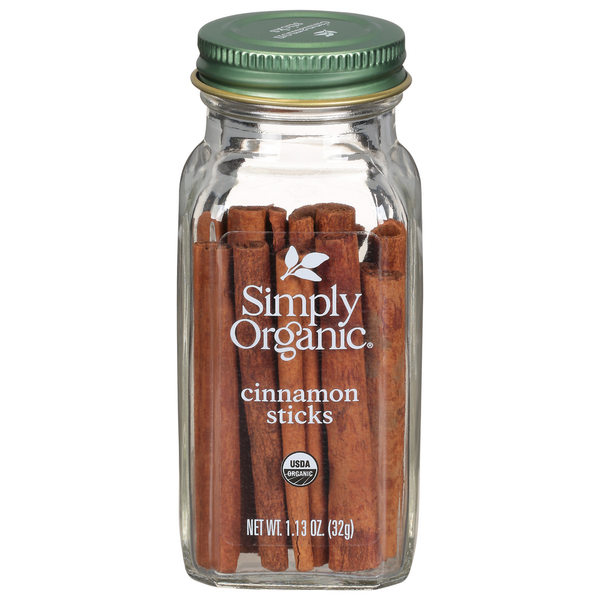 Baking Ingredients Simply Organic Cinnamon Sticks hero