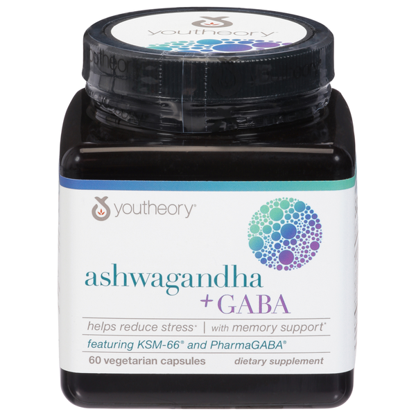 youtheory Ashwagandha + GABA, Capsules hero