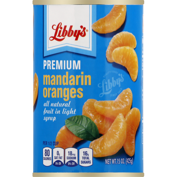 Canned Fruit & Applesauce Libby's Mandarin Oranges, Premium hero