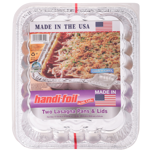 Kitchen Supplies Handi-foil Lasagna Pans & Lids hero