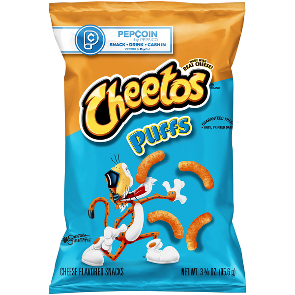 Chips & Pretzels Cheetos Puffs Cheese Flavored Snacks hero