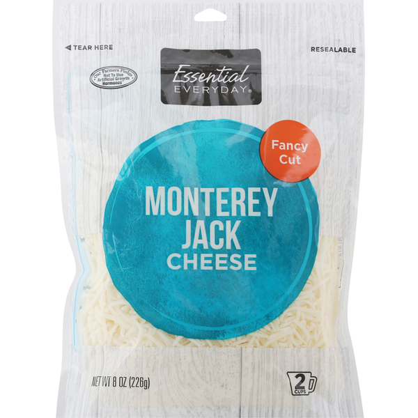 Packaged Cheese Essential Everyday Cheese, Monterey Jack, Fancy Cut hero