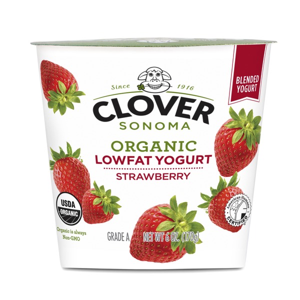 Yogurt Clover Sonoma Organic Lowfat Strawberry Yogurt hero