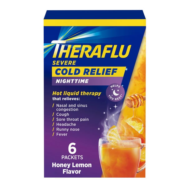 Cold, Flu & Allergy Theraflu Nighttime Severe Cold Relief Powder hero