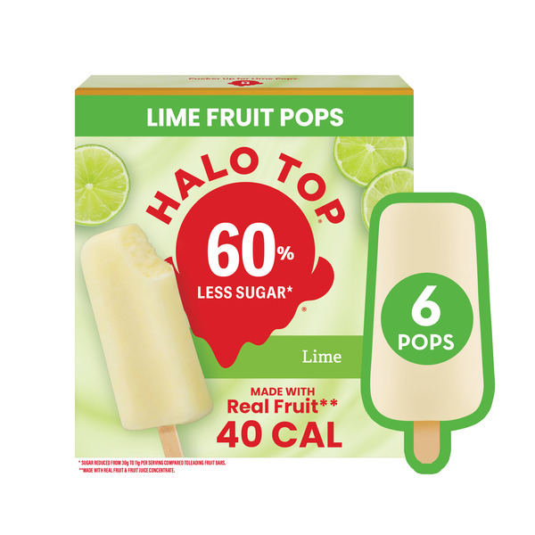 Ice Cream & Ice Halo Top Lime Fruit Pops hero