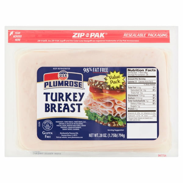 Plumrose 98% Fat Free Turkey Breast hero