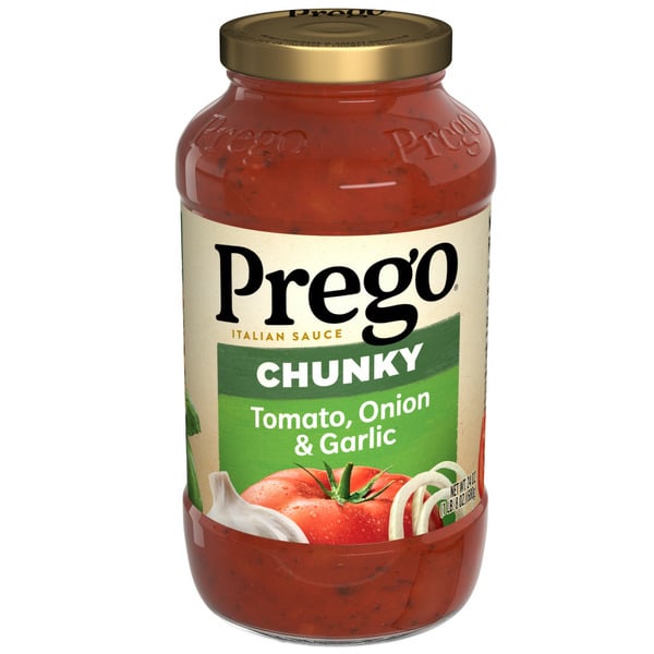 Pasta Sauce Prego Chunky Tomato, Onion and Garlic Pasta Sauce hero