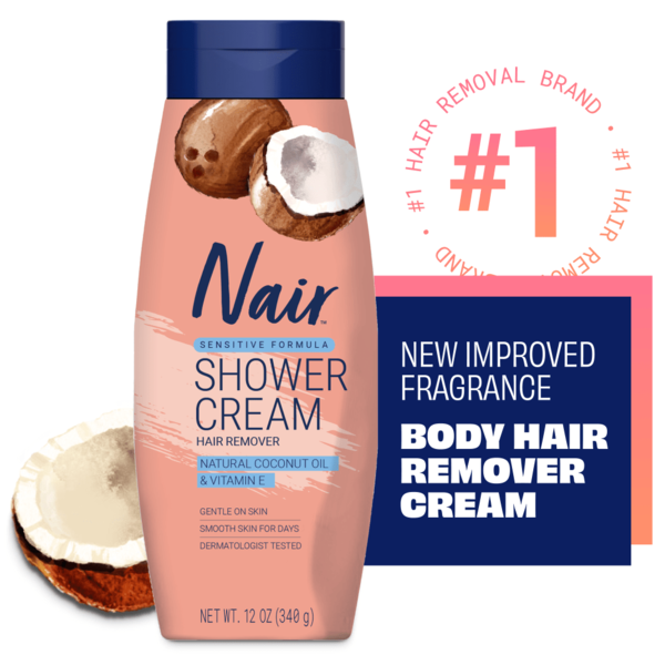 Shave Needs Nair Sensitive Shower Cream Hair Remover With Natural Coconut Oil And Vitamin E hero