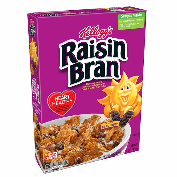 Cereal Kellogg's Raisin Bran Breakfast Cereal, Original, Excellent Source of Fiber hero