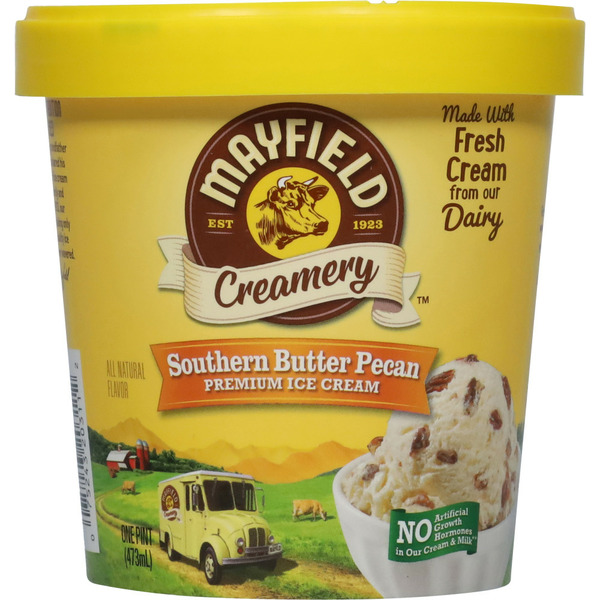 Ice Cream & Ice Mayfield Dairy Farms Ice Cream, Premium, Southern Butter Pecan hero