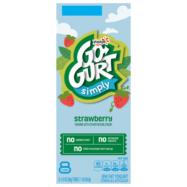 Yogurt Go-Gurt Yogurt, Low Fat, Strawberry hero