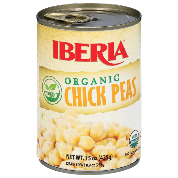 Canned Meals & Beans Iberia Chick Peas, Organic hero