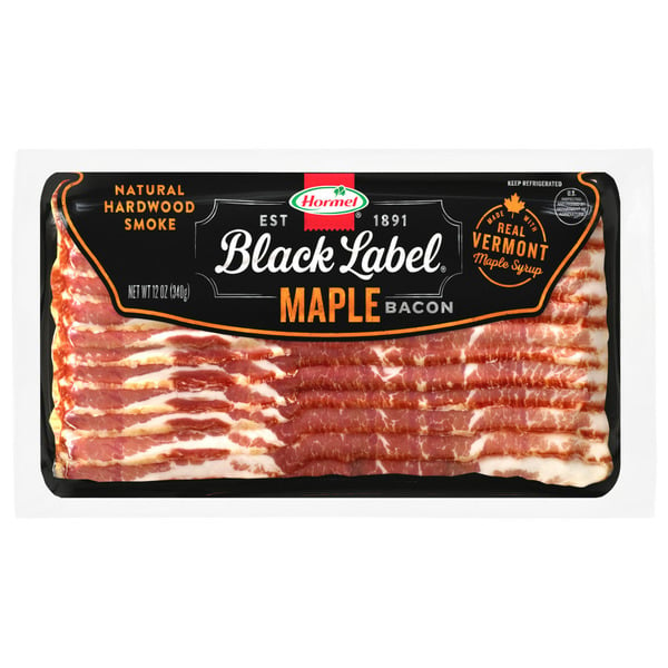 Hot Dogs, Bacon & Sausage Hormel Black Label Maple Syrup Thick Cut Bacon hero