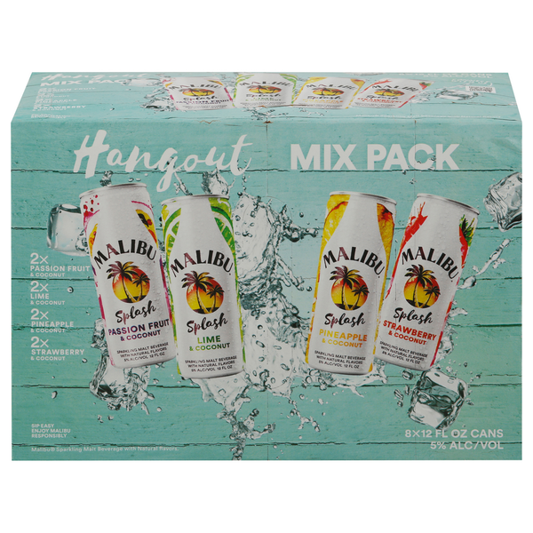 Flavored Malt Beverage Malibu Malt Beverage, Sparkling, Hangout Mix Pack hero