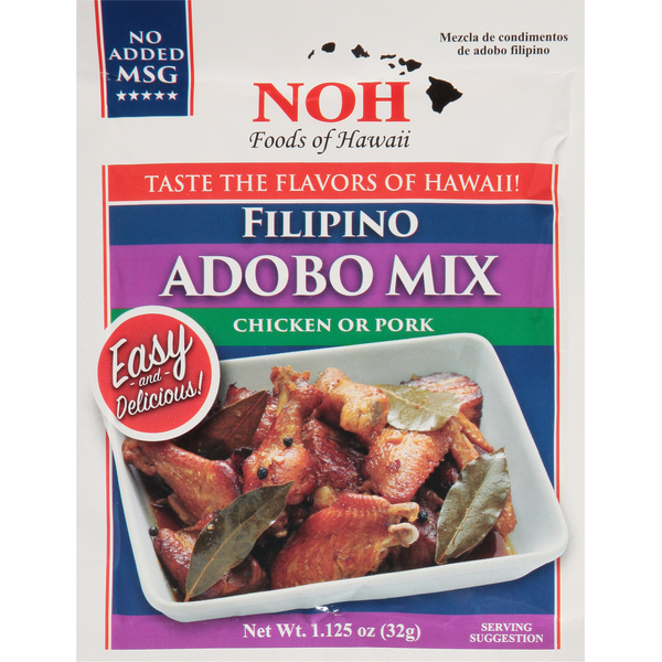 Marinades & Meat Preparation NOH Foods Of Hawaii Adobo Mix, Chicken or Pork, Filipino hero