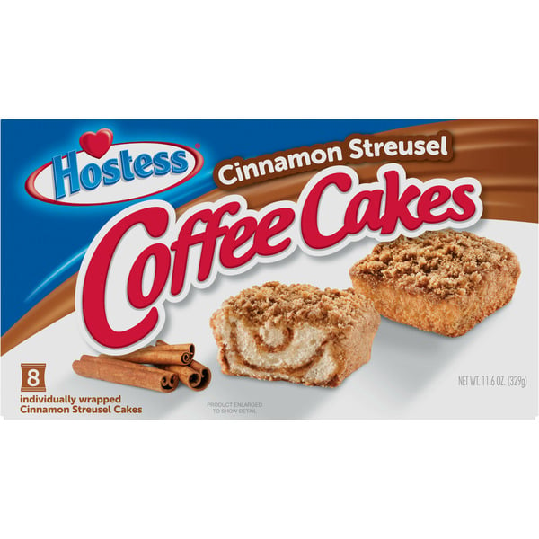 Hostess Coffee Cakes Cinnamon Coffee Cake Topped with Streusel Individually Wrapped hero