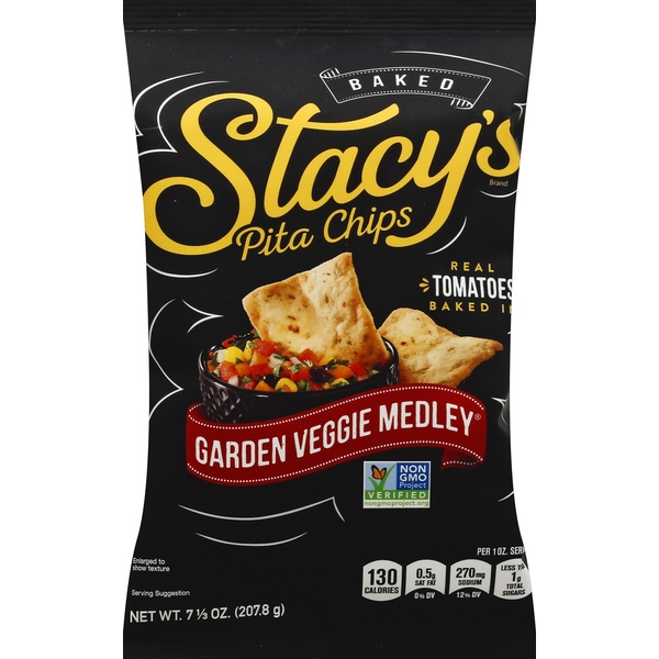 Chips & Pretzels Stacy's Pita Crisps, Garden Veggie Medley hero