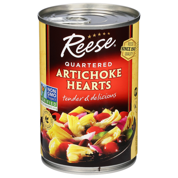 Canned & Jarred Vegetables Reese's Artichoke Hearts, Quartered hero