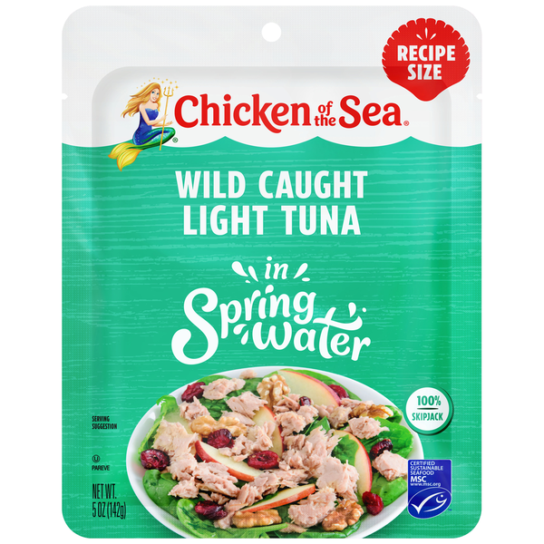 Canned Meat & Seafood Chicken of the Sea Light Tuna, in Spring Water, Wild Caught, Recipe Size hero