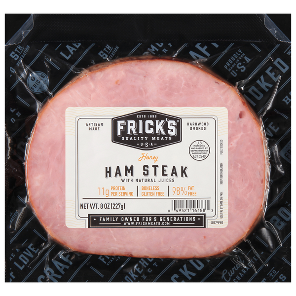 Packaged Meat Frick's Ham Steak, with Natural Juices, Honey hero