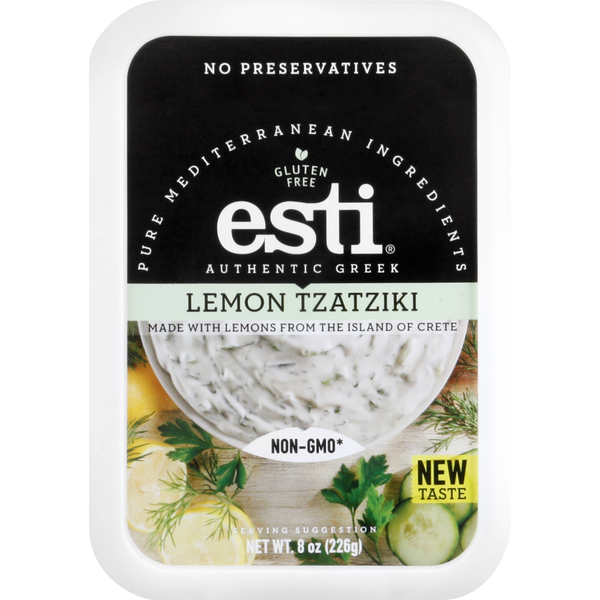 Prepared Meals Esti Foods Tzatziki, Lemon hero