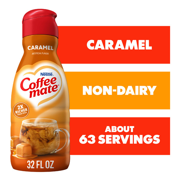 Cocoa & Drink Mixes Coffee mate Caramel Flavored Coffee Creamer Non-Dairy Gluten-Free hero